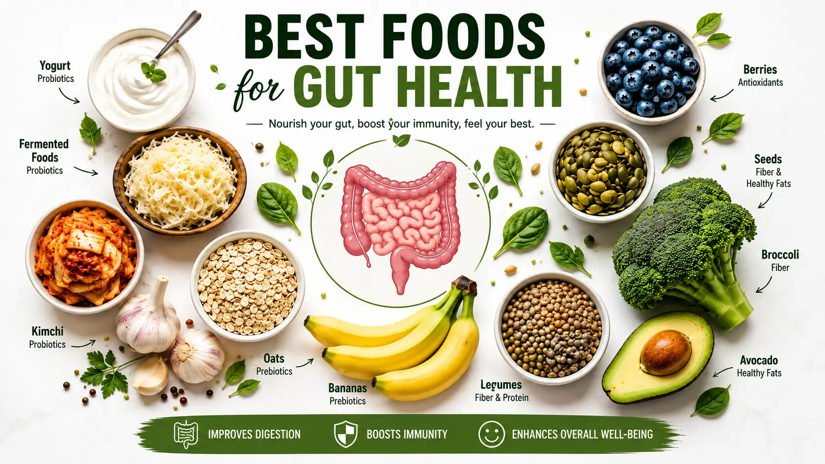 Best Foods for Gut Health: 15 Foods That Support a Healthy Gut Microbiome